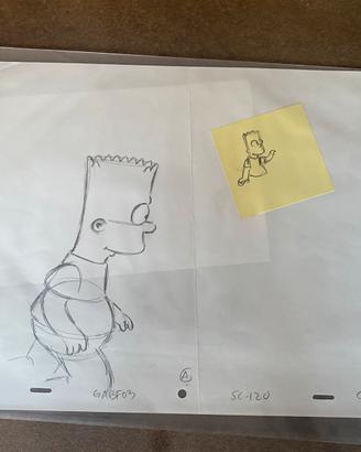 Grafica Bart Simpson originale matita
