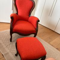 Poltrona + poggiapiedi