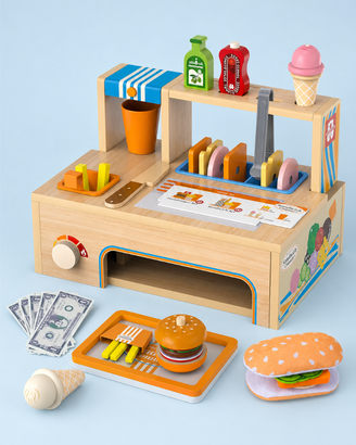 Giocattolo in legno Sandwich Shop – 56 pezzi