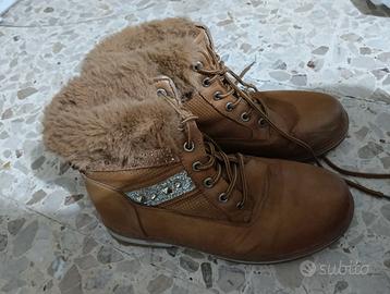 Scarponcini donna beige