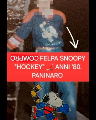 Ce.rco Felpa Snoopy Hockey 1980 age (Best Company)