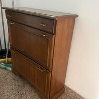 Scarpiera in legno con cassetto