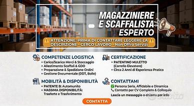 magazziniere scaffalista carrellista  add. conf.