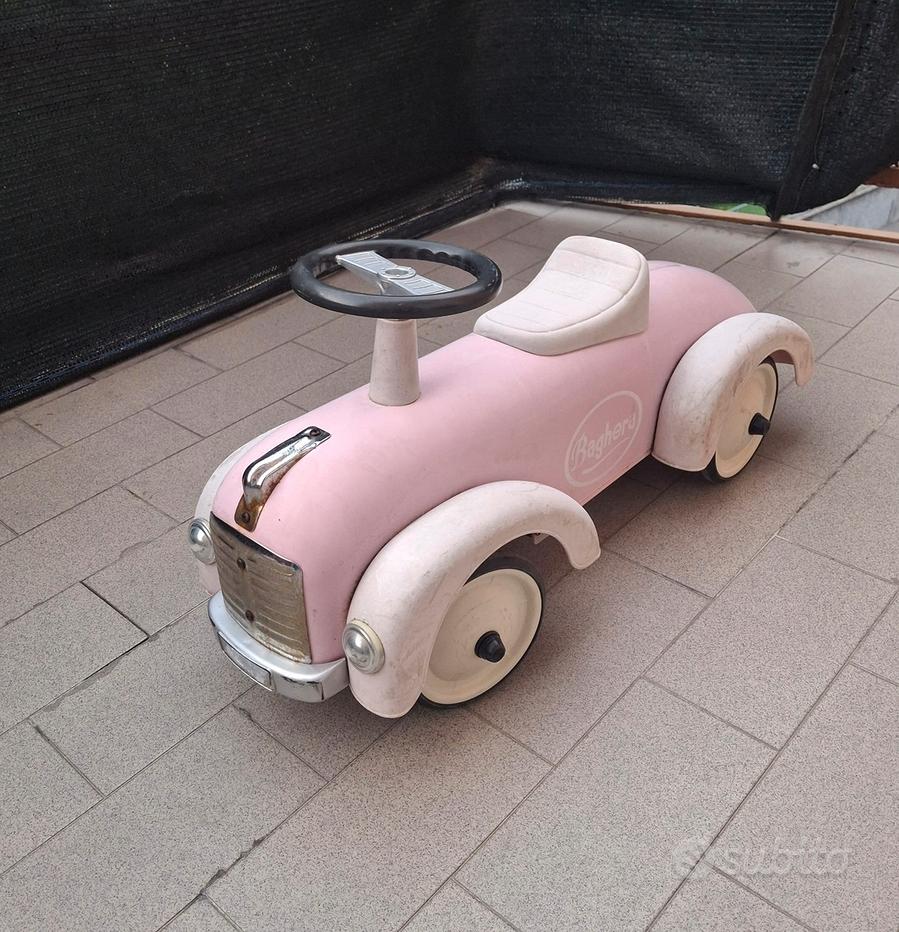 Macchinina Da Corsa Vintage Per Bambini Baghera - Blu, In Plastica ABS, A Spinta, Da 1 Anno In Su