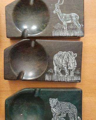 posacenere in pietra dura intarsiati a mano