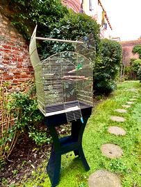 Gabbia Voliera Pappagalli piedistallo separabile