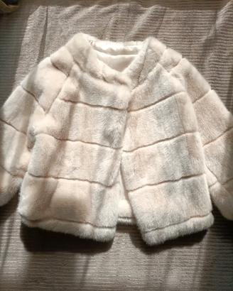 Cappotto corto bianco - Pelliccia sintetica nuova