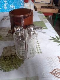 Borracce vintage da caccia con custodia 