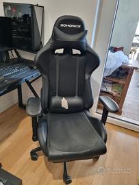Sedia da gaming nera
