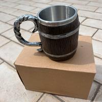 Boccale birra - Vichingo - Acciaio Inox - NUOVO