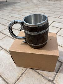 Boccale birra - Vichingo - Acciaio Inox - NUOVO