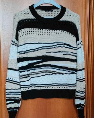 Maglia Sisley traforata in misto cotone Tg XS