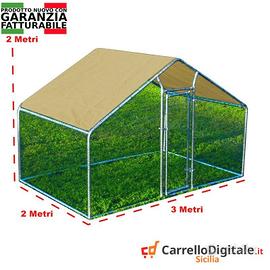 Gabbia per Polli 3x2m x h 2 m – 6 mq – beige