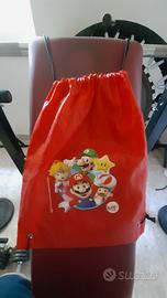 super Mario gioco sacca 30 x 40 saldi  rossa cell