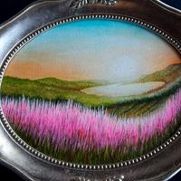 Quadro ovale ad olio 