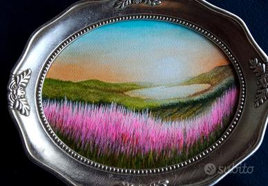 Quadro ovale ad olio 