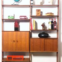 Libreria Bifacciale Vintage Anni 60 a due campate