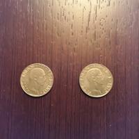 Coppia monete Vittorio Emanuele III