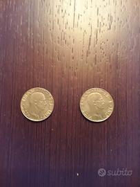 Coppia monete Vittorio Emanuele III