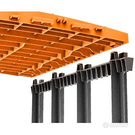 Supporto per Posatoi Grigliati in PVC per Avicoli