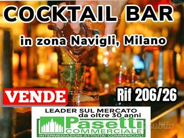 COCKTAIL BAR sui navigli di 35 mq + dehor