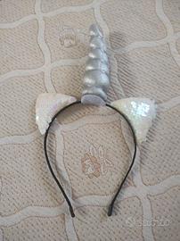 Cerchietto unicorno orecchie fascia capelli glitte