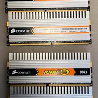 4 banchi RAM Corsair DDR2 800 MHz xms2-6400