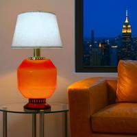 STILNOVO Lampada da Tavolo - RED Glass / Brass '60