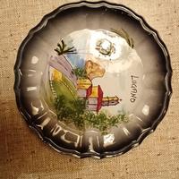 piatto con dipinto Lugano 