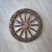Ruota Orologio da parete in legno dal design rusti