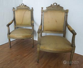 Coppia sedie imbottite primo periodo liberty