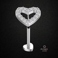 Piercing a Cuore acciaio