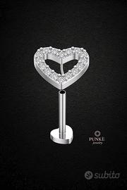Piercing a Cuore acciaio