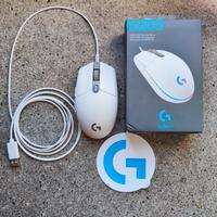 Mouse da gaming Logitech G203 LIGHTSYNC Bianco