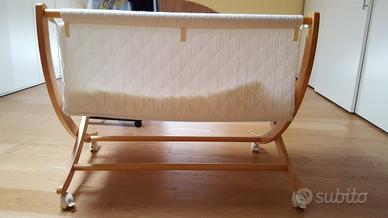 Lettino nanna in legno e tessuto