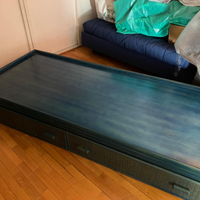 Letto singolo/divano in legno e midollino