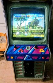 Cabinato sala giochi arcade legno vintage gettoni