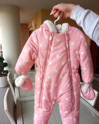 TUTONE BIMBA ROSA FANTASIA 6-9 MESI +OMAGGIO