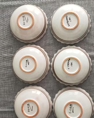 SET 6 PIATTI FRUTTA IN CERAMICA