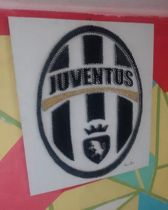 Quadro Juventus  fatto con chiodini e filo 