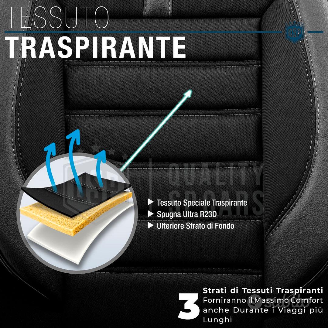 Set Coprisedili Auto In Pelle Per Ford Kuga 2005-2024 - 9 Pezzi, Blu, Impermeabile E Antiscivolo - Foto 9