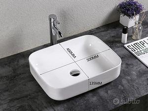 Lavabo da Appoggio 50x40 H13,5 in Ceramica