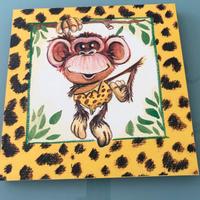 Quadro monkey per cameretta bimbi