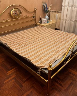 Letto Matrimoniale in Ottone Stile Classico 
