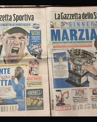 Gazzetta dello sport tennis italiano sinner