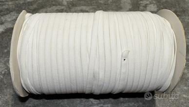 Elastico bianco piatto da mm.7 rocchetto da 300 m