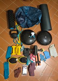 Stock fitness sport palestra pesi elastici 