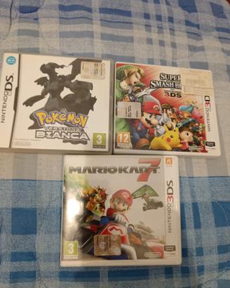 super smash bros 3ds, Mario cart 7, pokemon bianca