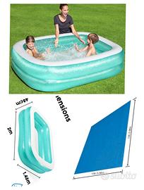 PISCINA 200x146x48cm + Tappeto