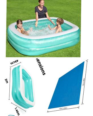 PISCINA 200x146x48cm + Tappeto